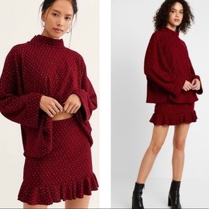 NWT Free People Skirt & Sweater Set